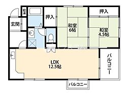 ガレリア清水町レジデンス 2LDKの間取図画像