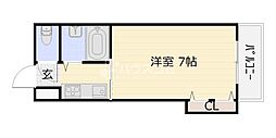 スタジオM 1Kの間取図画像
