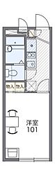 レオパレスボナール 1Kの間取図画像