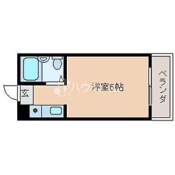 池田マンション ワンルームの間取図画像