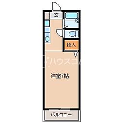 コーポ西井 1Kの間取図画像