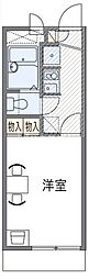 レオパレスインパル 1Kの間取図画像