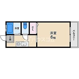 メゾネット香南 1Kの間取図画像