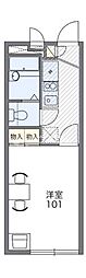 レオパレスヒカリ 1Kの間取図画像