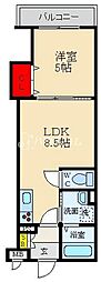フォレストクリエオーレ上島町壱番館 1LDKの間取図画像