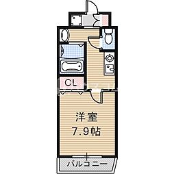M'PLAZA香里五番館 1Kの間取図画像