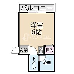 プチシティー香里園 ワンルームの間取図画像