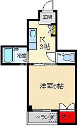 ラ・ルミエール 1Kの間取図画像