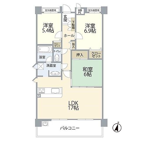 間取り ロイヤルマンション北山 4階/-