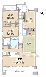 ダイアパレス向山緑地 4LDKの間取図画像