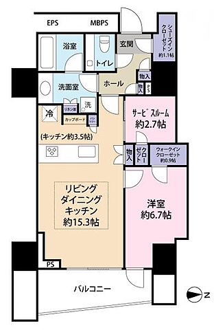 間取り 三田ガーデンヒルズSOUTH　HILL 7階/-