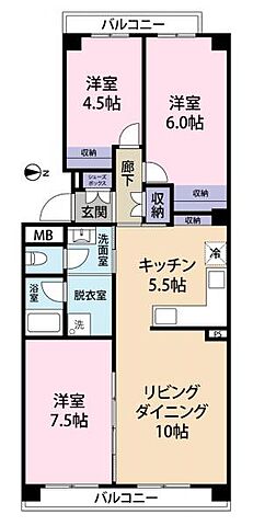 間取り 清新南ハイツ　12号棟 8階/-