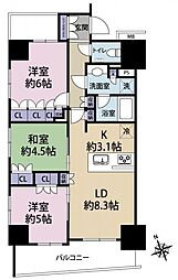 パレステージ上野 3LDKの間取り