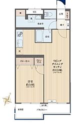 ダイアパレス三宿 1LDKの間取図画像