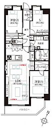 サンクレイドル・レヴィール池袋 3LDKの間取図画像