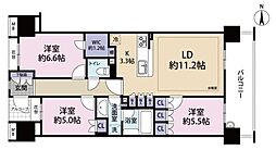 常盤台ガーデンソサエティ 3LDKの間取図画像