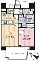 メインステージ西新宿2 1LDKの間取図画像