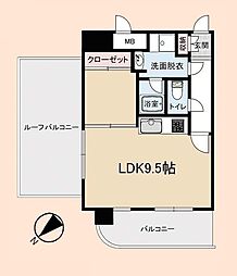 コム戸山台 1LDKの間取図画像