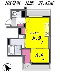 シャーメゾン UOTANI 1LDKの間取図画像
