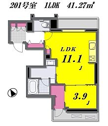 シャーメゾン UOTANI 1LDKの間取図画像