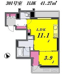 シャーメゾン UOTANI 1LDKの間取図画像