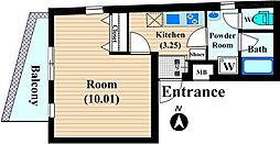 ブラン・メゾン 1Kの間取図画像