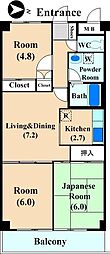 ドエルみよし 3LDKの間取図画像