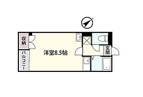 3階 / ワンルーム / 25.5㎡