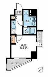 JR横須賀線 横浜駅 徒歩8分の賃貸マンション 5階1Kの間取り