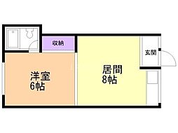コーポ鈴木 1LDKの間取図画像