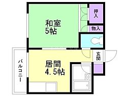 間取図画像 1K