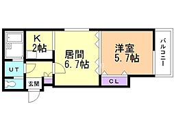 間取図画像 1LDK