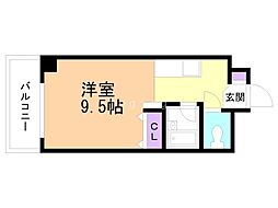 メゾンクレスト北大前2 ワンルームの間取図画像