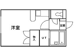ノースファインN21 ワンルームの間取図画像