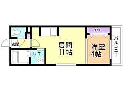 キングハウスN21W7 1LDKの間取図画像