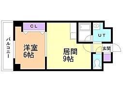 美工ビル 1LDKの間取図画像