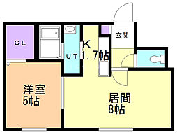 ル・ファールN30 1LDKの間取図画像