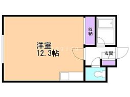 メゾン・ド麻生 ワンルームの間取図画像