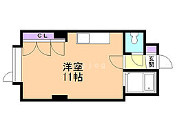 南麻生2 ワンルームの間取図画像