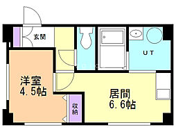 NORTHPOLE北12条 1DKの間取図画像