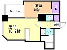 S-FORT北大前 1LDKの間取図画像