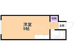 ジュネスコート22 ワンルームの間取図画像
