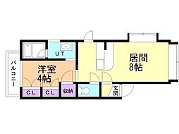ソシアルトミイNo.72 1LDKの間取図画像