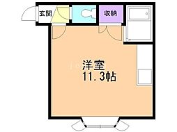 ユニビルド ワンルームの間取図画像