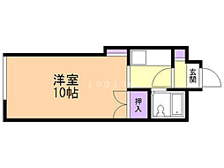 第2藤井マンション 1Kの間取図画像