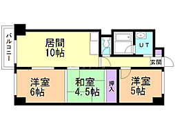 アルファヒル麻生 3LDKの間取図画像
