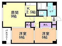デベックス217 2LDKの間取図画像