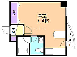 ティアラN17 ワンルームの間取図画像
