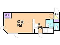 サザンシティ17 1Kの間取図画像