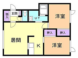 間取図画像 2LDK
